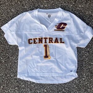 Central Michigan University CMU Crop Top Jersey Champion Sz Small